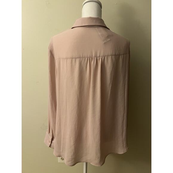 🎉NWT Worthington Blush Pink Long Sleeve Blouse Button Up XL Petite - Picture 4 of 6